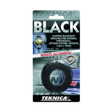 BLACK NASTRO BIADESIVO per esterno nero 19 x 1,5