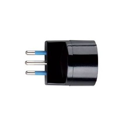 ADATTATORE SPINA 10A 2P+T PRESA STANDARD TEDESCO IMQ NERO SFUSO
