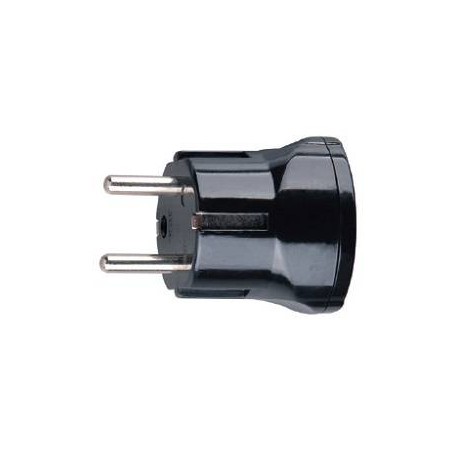 ADATTATORE SPINA FRANCO/TEDESCA 16A 2P+T PRESA BIPASSO 10/16A NERO SFUSO