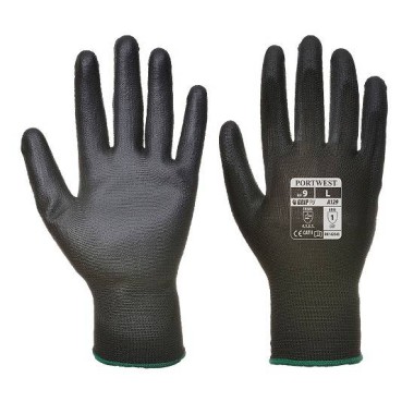 GUANTO NYLON SUPPORTATO POLIURETANO NERO L