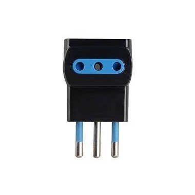 ADATTATORE SPINA 10A 2P+T 3 PRESE 10A 2P+T IMQ NERO