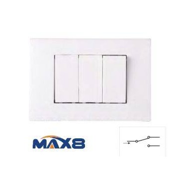 KIT 3 MODULI CON SUPPORTO +PLACCA +DEVIAT UNIPOL + 2COPRIFORO IMQ BIANCO