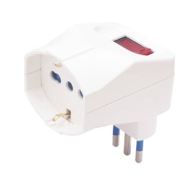 ADATTATORE PROTEZIONE SOVRACCARICO SPINA 10A 1 PRESA SCHUKO