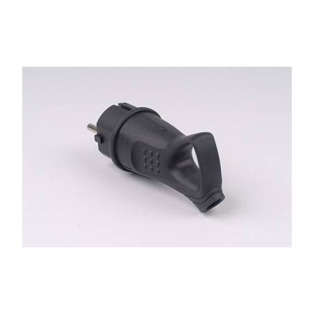 SPINA SCHUKO GOMMA ANTISPRUZZO IP44 CON GANCIO ESTRAZIONE