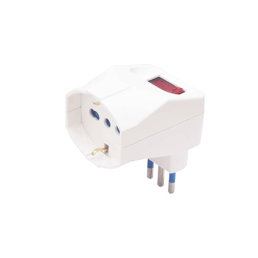 ADATTATORE PROTEZIONE SOVRACCARICO SPINA 10A 1 PRESA SCHUKO ADATTATORE PROTEZIONE SOVRACCARICO SPINA 10A 1 PRESA SCHUKO