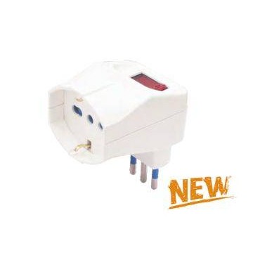 ADATTATORE PROTEZIONE SOVRACCARICO SPINA 10A 1 PRESA SCHUKO