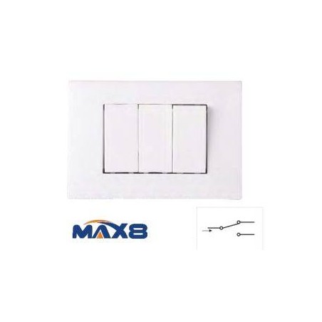 KIT 3 MODULI CON SUPPORTO +PLACCA +DEVIAT UNIPOL + 2COPRIFORO IMQ BIANCO