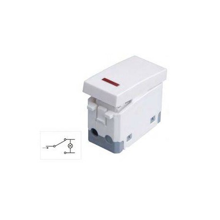 DEVIATORE UNIPOLARE 16A 125/250V CON SPIA LUMINOSA IMQ ANTRACITE