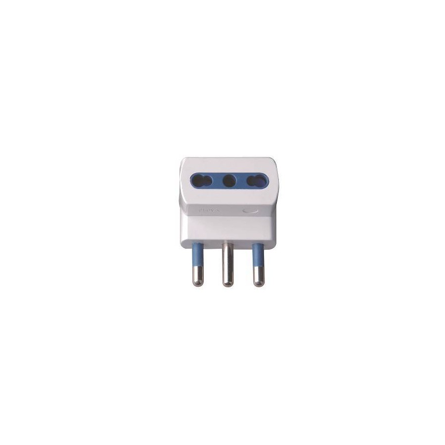 ADATTATORE SPINA 16A 2P+T 3 PRESE BIPASSO 10/16A IMQ BIANCO ADATTATORE SPINA 16A 2P+T 3 PRESE BIPASSO 10/16A IMQ BIANCO