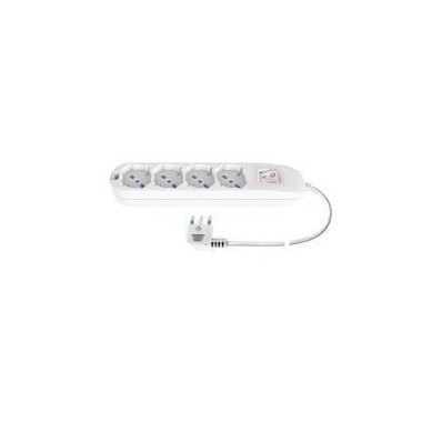 MULTIP 4 USCITE UNIVERSALI INTERR SPINA16A CAVO 1.5M 3500W IMQ BIANCA