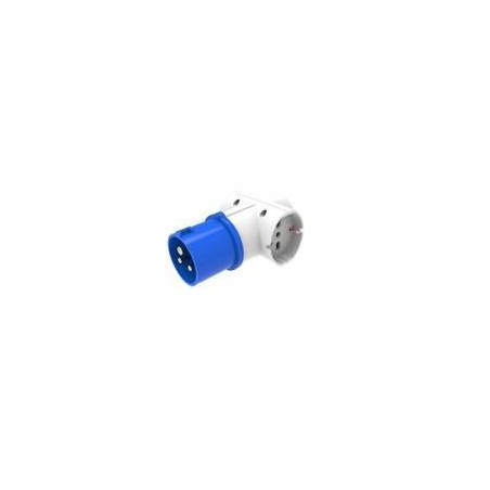 ADATTATORE INDUSTRIALE 1 SPINA 2P+T 16A 3 PRESE UNIVERSALI