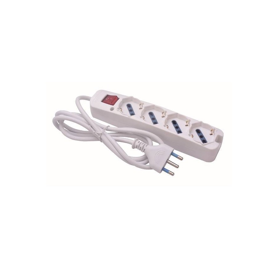 MULTIPRESA 4 USCITE UNIV INTERR SPINA 16A CAVO 1.5M 3500W BIANCA MULTIPRESA 4 USCITE UNIV INTERR SPINA 16A CAVO 1.5M 3500W BIANCA