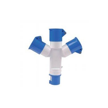 MOLTIPLICATORE PRESE INDUSTRIALI 1 SP CEE 16A2P+T 3 PR CEE 16A 2P+T IP44
