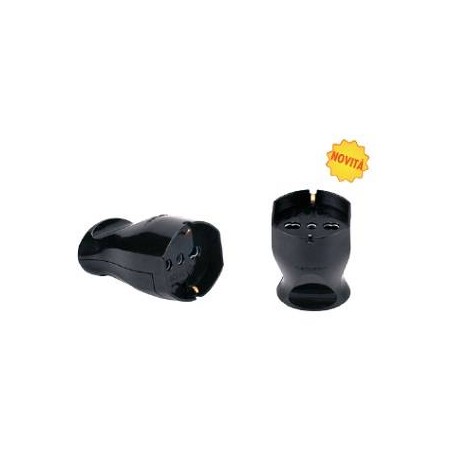 PRESA UNIVERSALE P40 16A 2P+T IMQ NERA SFUSO