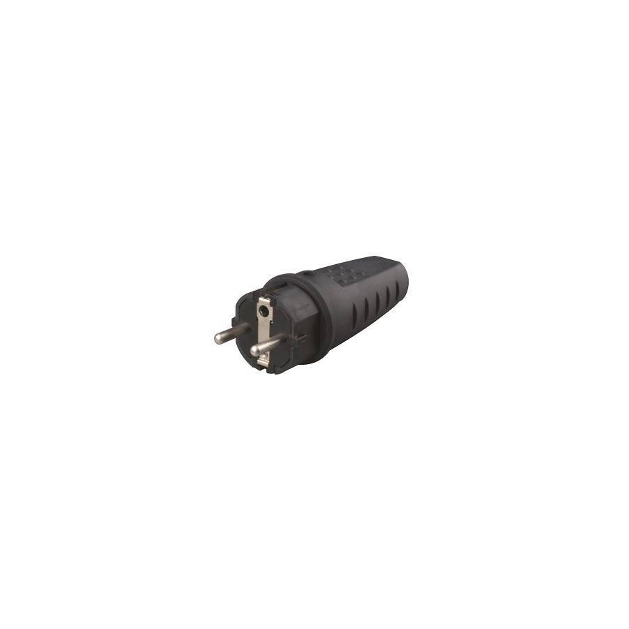 SPINA SCHUKO IN GOMMA ANTISPRUZZO IP44 NERA SPINA SCHUKO IN GOMMA ANTISPRUZZO IP44 NERA
