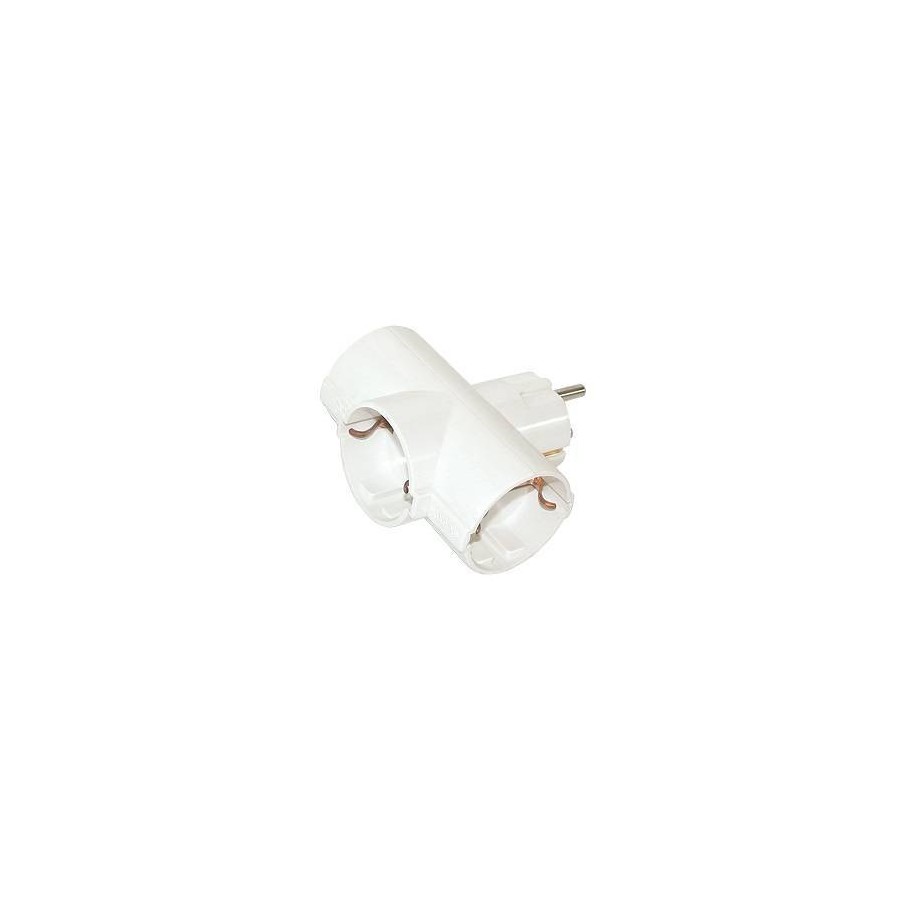 ADATTATORE SPINA 3 PRESE STANDARD TEDESCO 16A 2P+T BIANCO ADATTATORE SPINA 3 PRESE STANDARD TEDESCO 16A 2P+T BIANCO