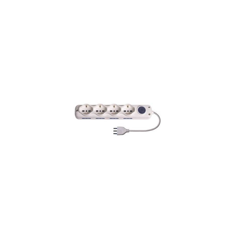 Multip12 uscite- 8 bipasso+4 universali 10/16A 2P+T con interr.3500w Multip12 uscite- 8 bipasso+4 universali 10/16A 2P+T con interr.3500w