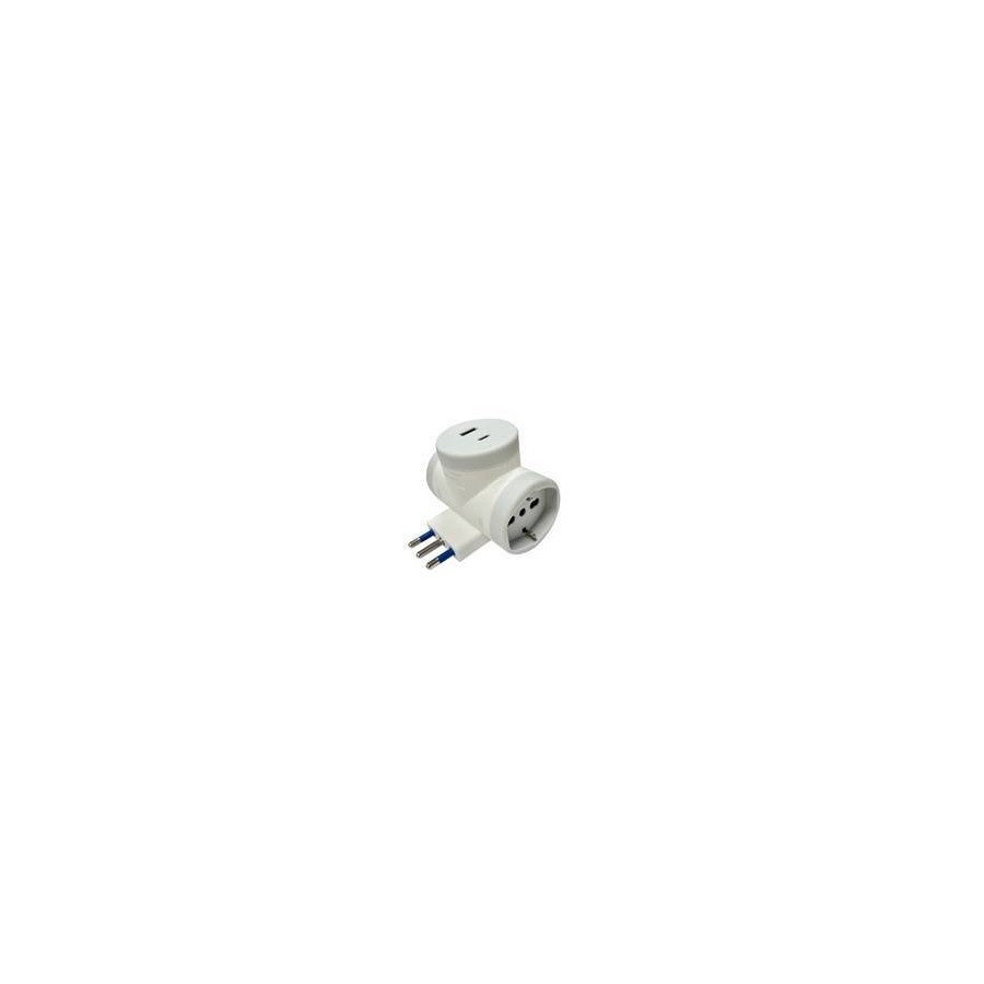 ADATTATORE 2 PRESE UNIVERSALI, SPINA 16A, USB A+C 5V 3A SALVASPAZIO ADATTATORE 2 PRESE UNIVERSALI, SPINA 16A, USB A+C 5V 3A SALVASPAZIO