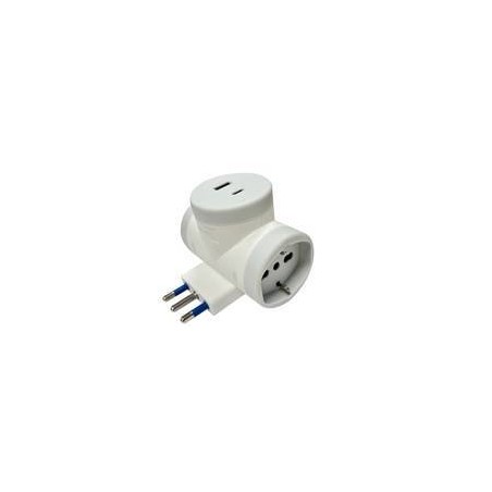 ADATTATORE 2 PRESE UNIVERSALI, SPINA 16A, USB A+C 5V 3A SALVASPAZIO